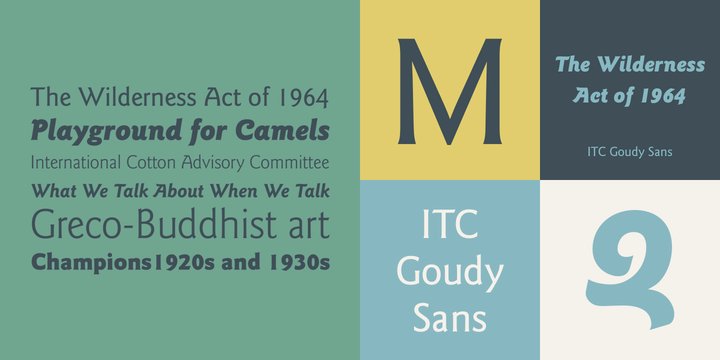 ITC Goudy Sans Medium Italic Font preview