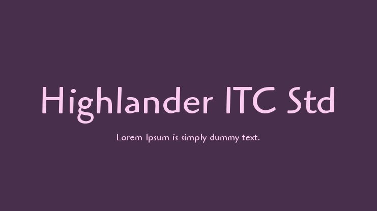ITC Highlander Medium Font preview