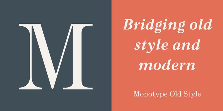 Monotype Old Style Bold Font preview