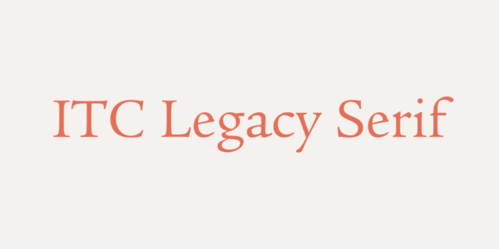 ITC Legacy Serif Font preview