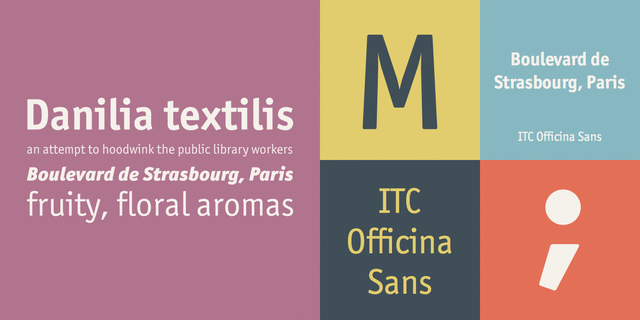 ITC Officina Sans Font preview
