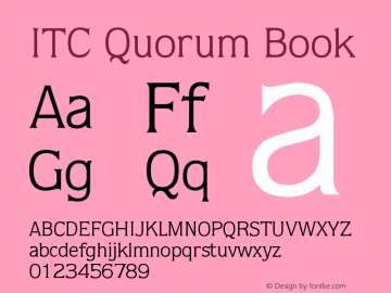 ITC Quorum Book Font preview