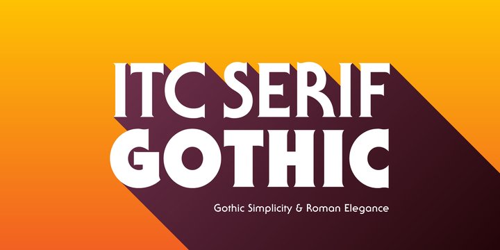 ITC Serif Gothic Black Font preview