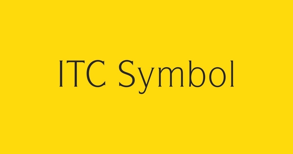 ITC Symbol Font preview