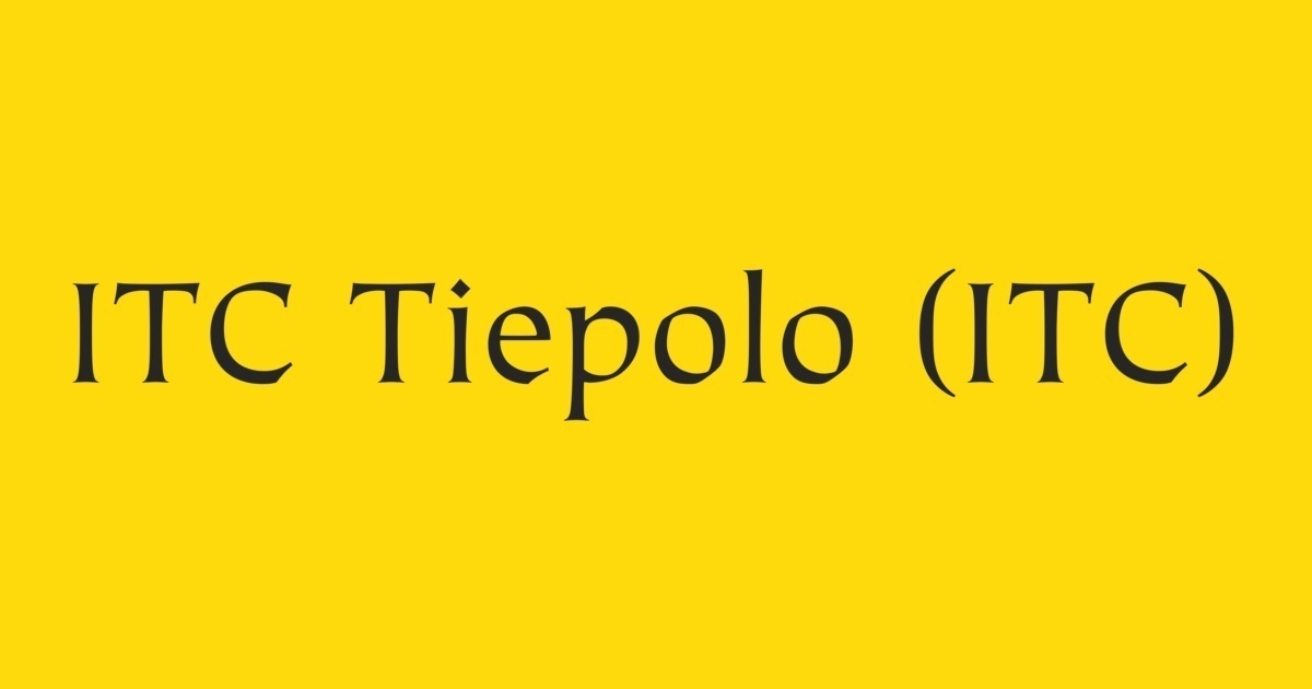 ITC Tiepolo Black Font preview