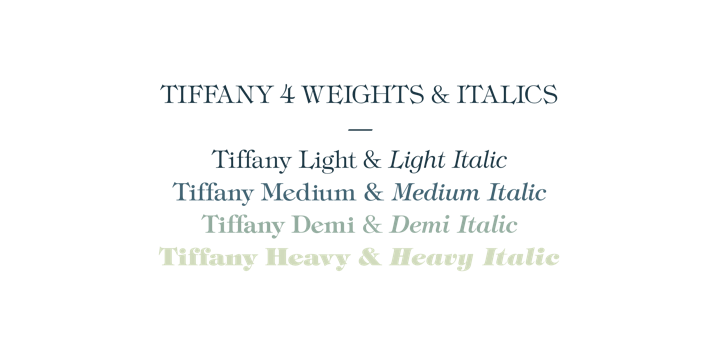ITC Tiffany Heavy Font preview