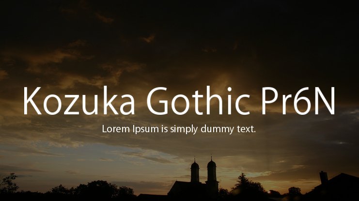 Kozuka Gothic Pr6N Font preview