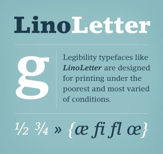 Lino Letter Font preview