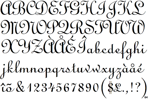 LinoScript Font preview
