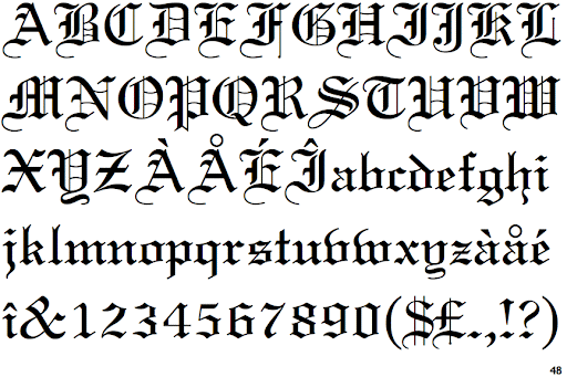 Linotext Font preview