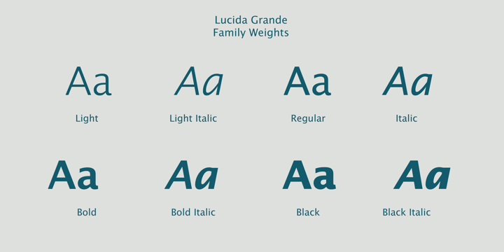 Lucida Grande Bold Font preview