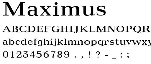 Maximus Font preview