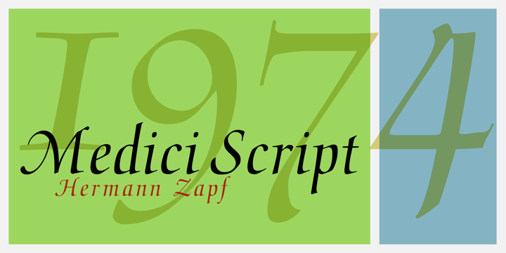 Medici Script Font preview