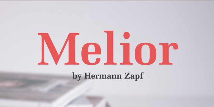 Melior Font preview