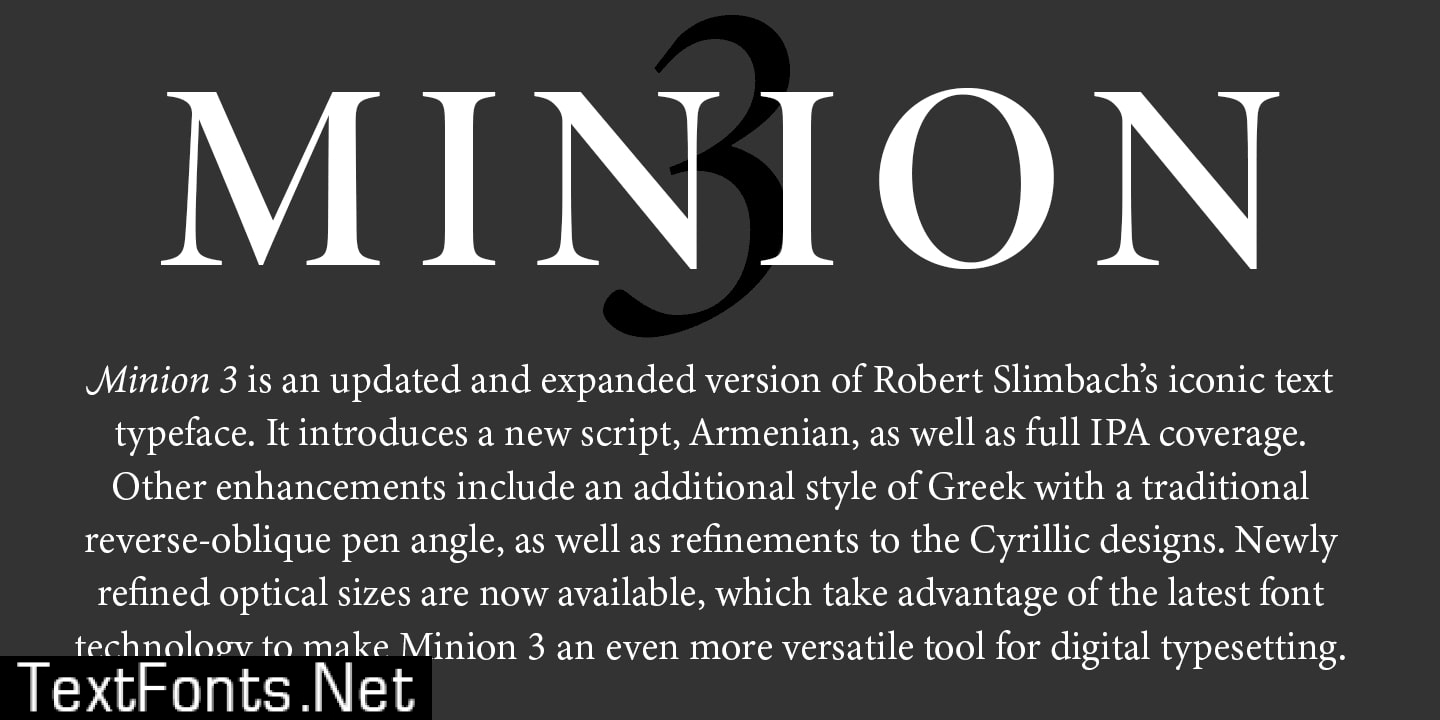 Minion Font preview