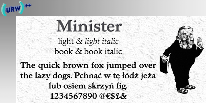Minister Font preview