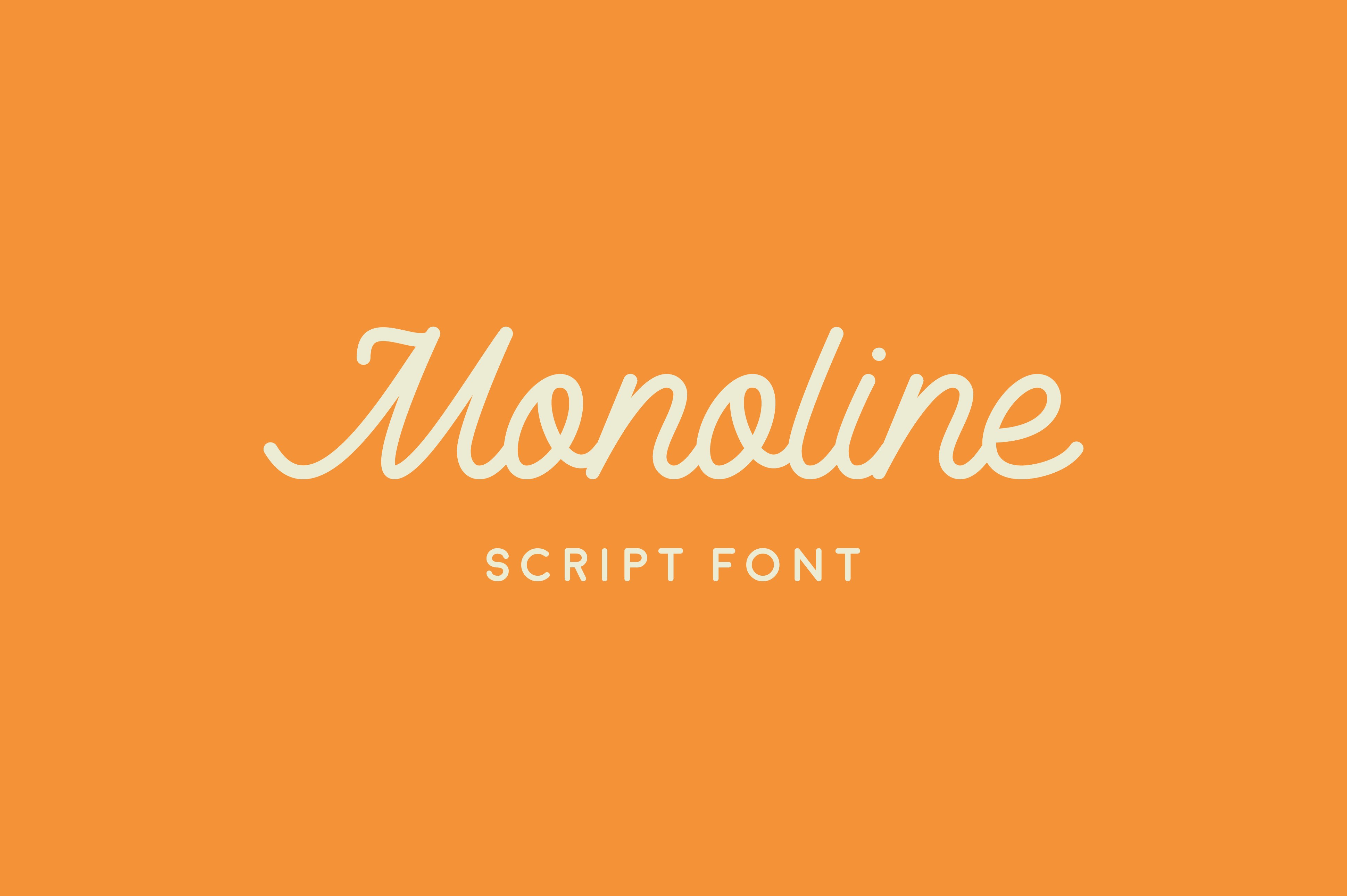 Monoline Script Font preview