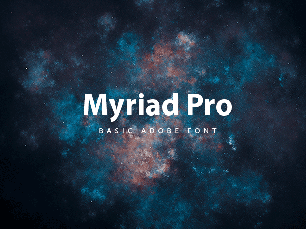 Myriad Font preview