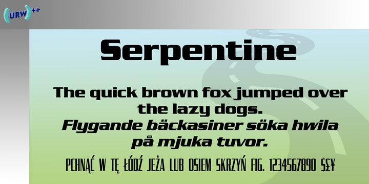 Serpentine Font preview