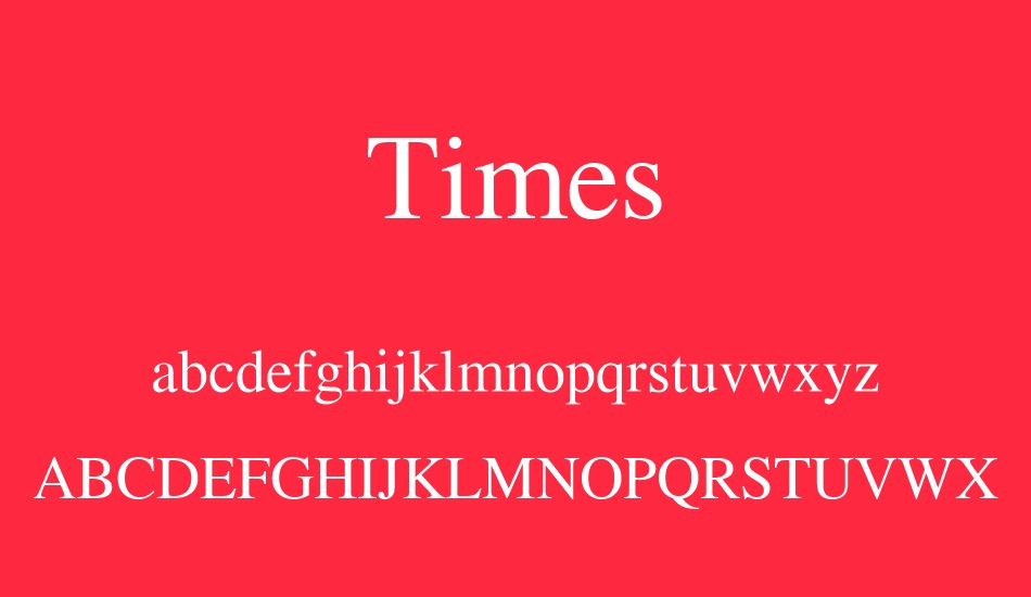 Times Font preview