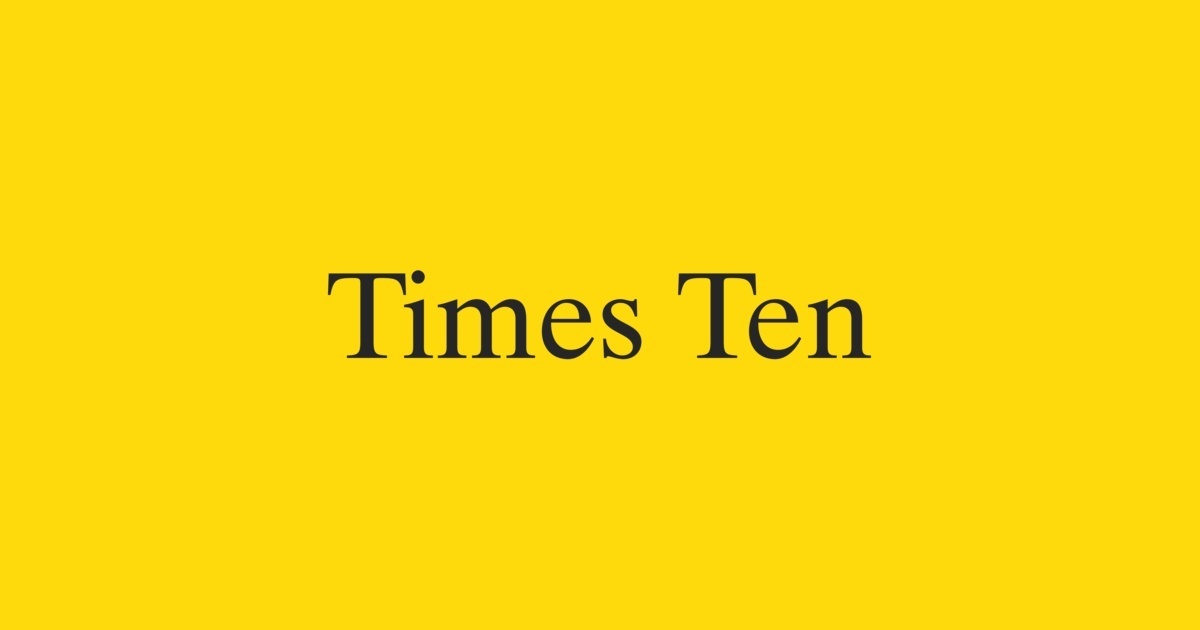 Times Ten Font preview