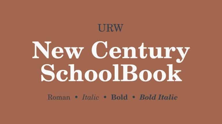 New Century Schoolbook Font preview