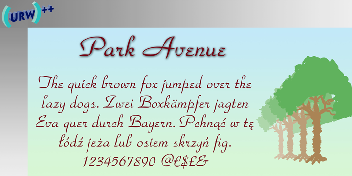 Park Avenue Font preview
