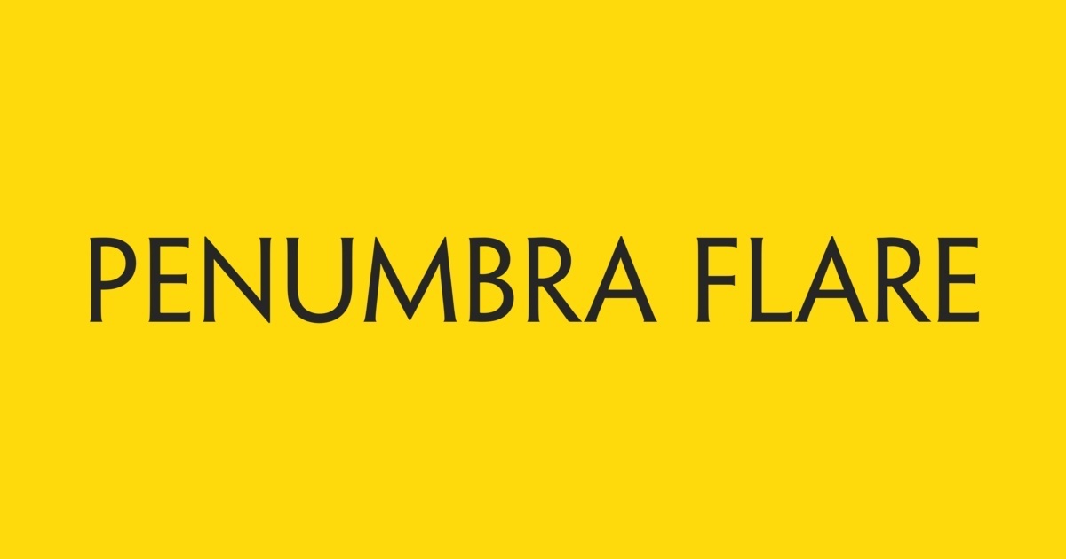 Penumbra Flare Font preview