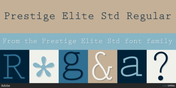 Prestige Elite Font preview