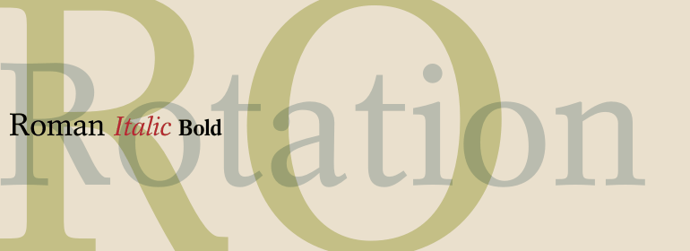 Rotation Italic Font preview