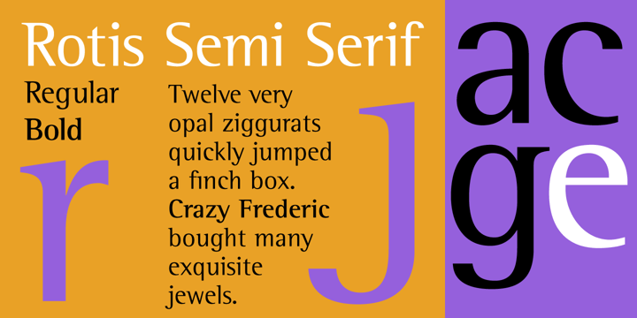 Rotis Semi Sans Font preview