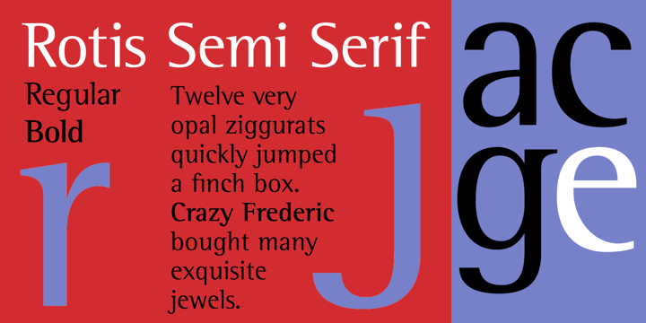 Rotis Semi Sans Bold Font preview