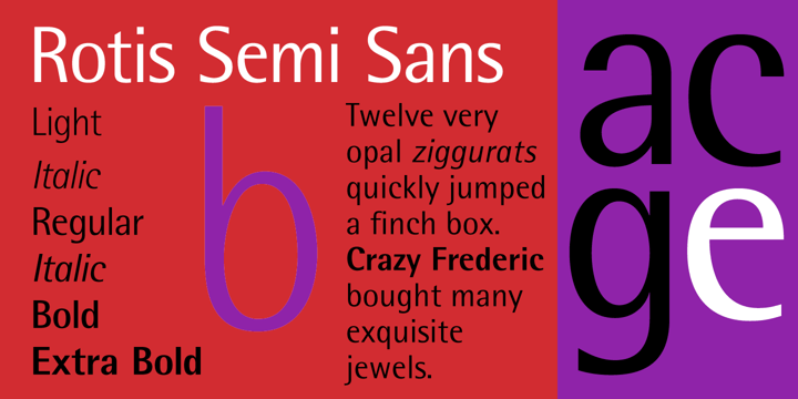 Rotis SemiSans Bold Font preview