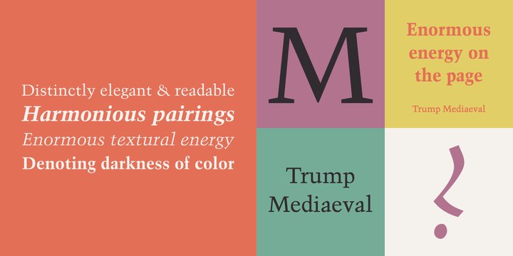 Trump Mediaeval Font preview