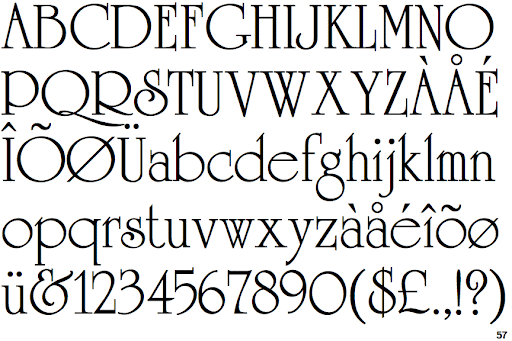University Roman Font preview