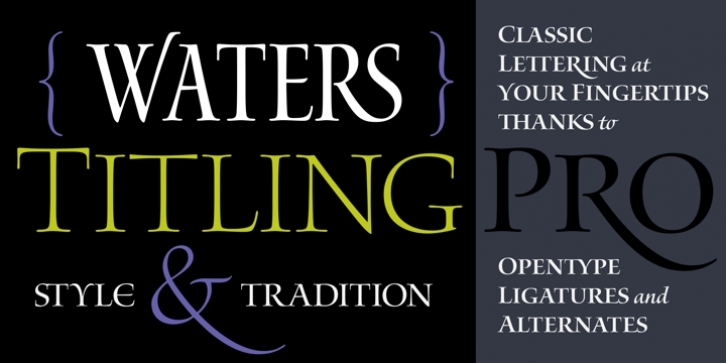 Waters Titling Pro Font preview