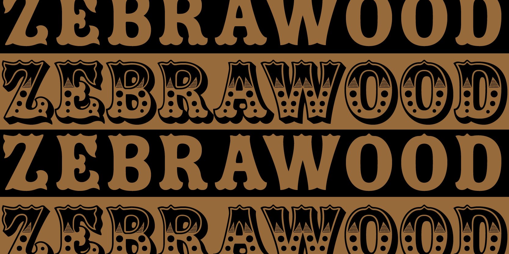 Zebrawood Font preview