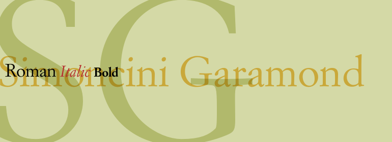 Simoncini Garamond Font preview