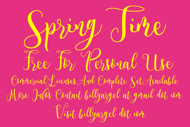 Spring Font preview