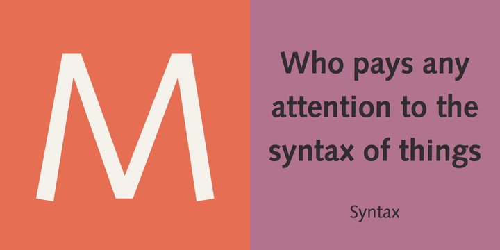 Syntax Roman Font preview