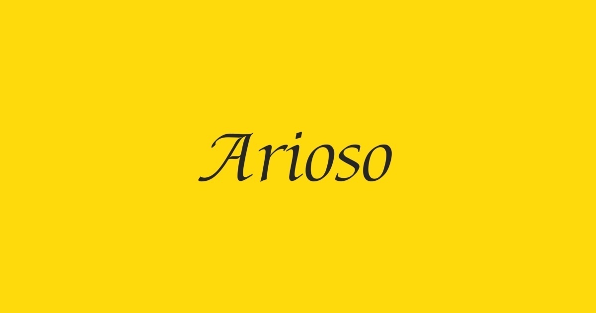 Arioso Font preview