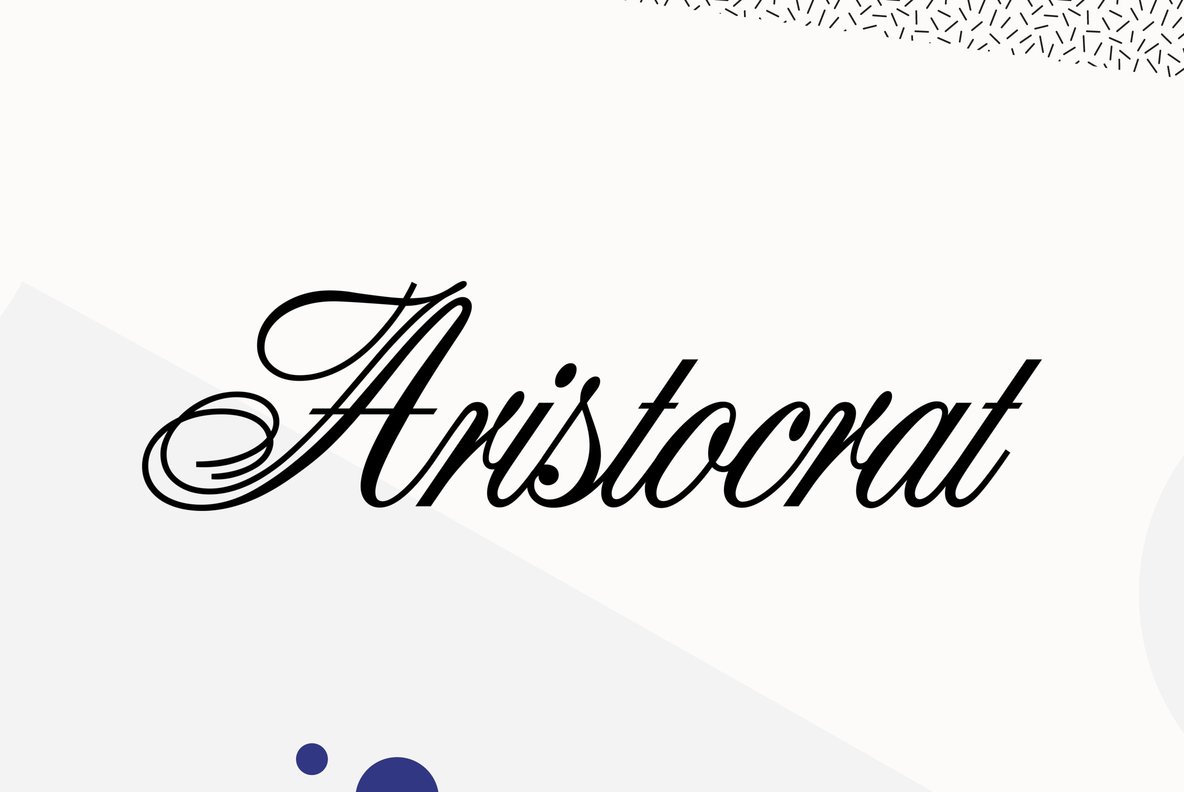 Aristocrat Font preview