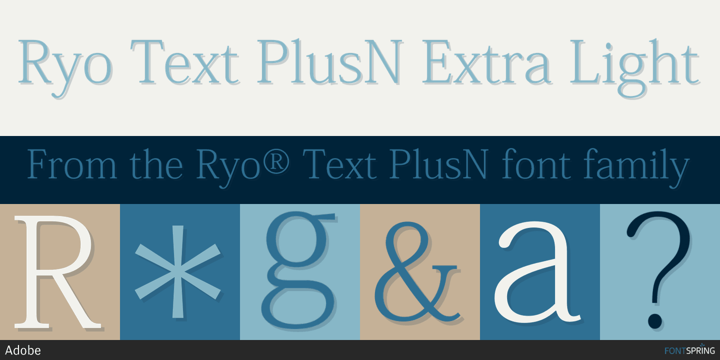 Ryo Text Font preview