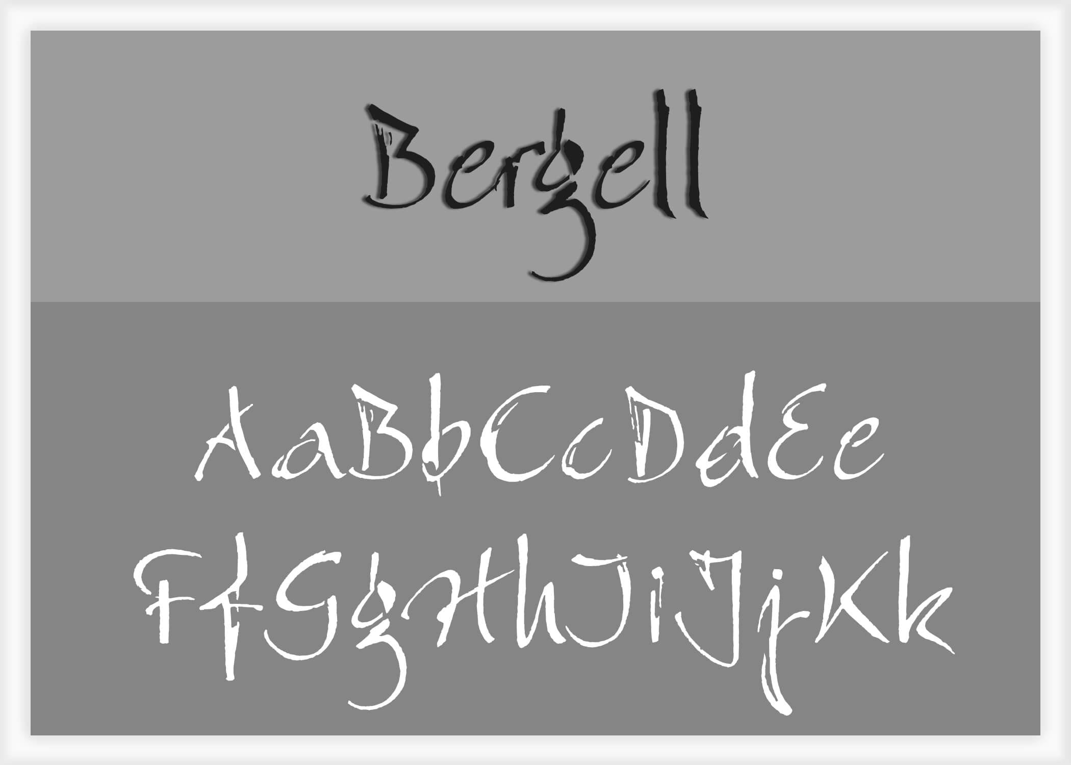 Bergell Font preview