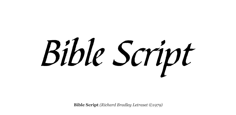 Bible Script Font preview