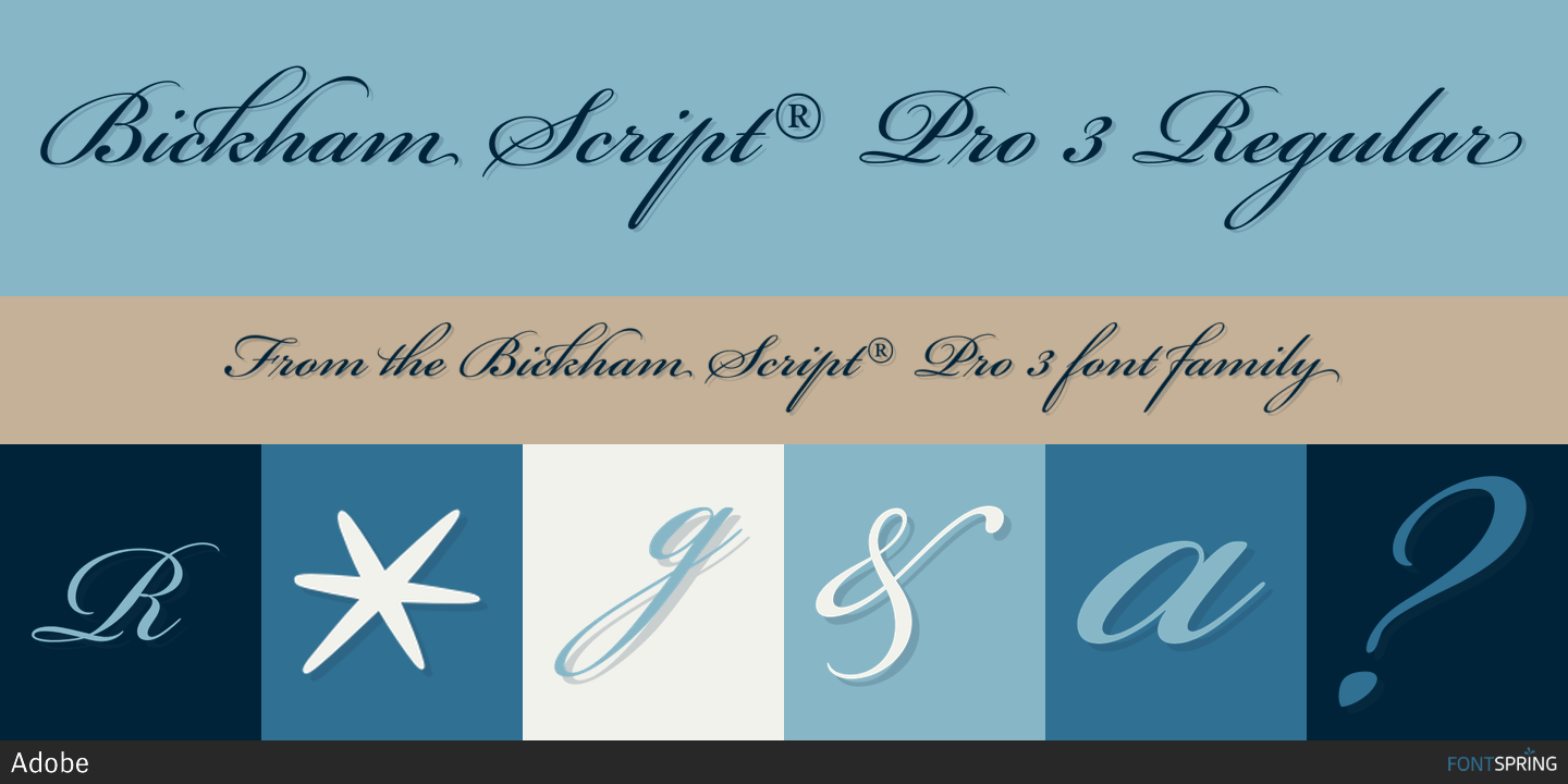 Bickham Script Font preview