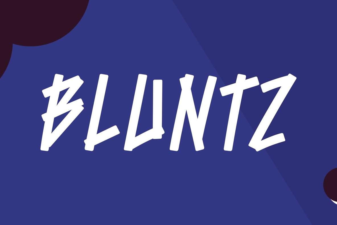 Bluntz Font preview
