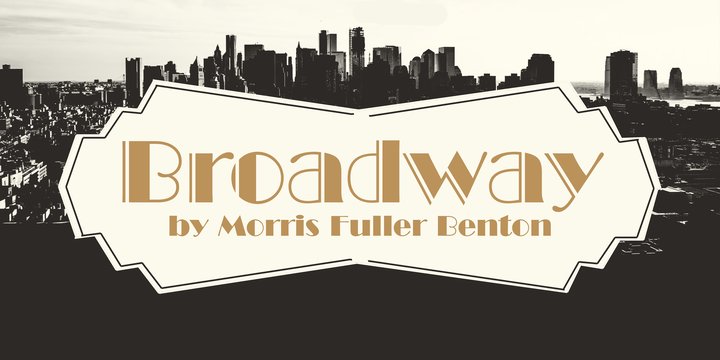 Broadway Font preview