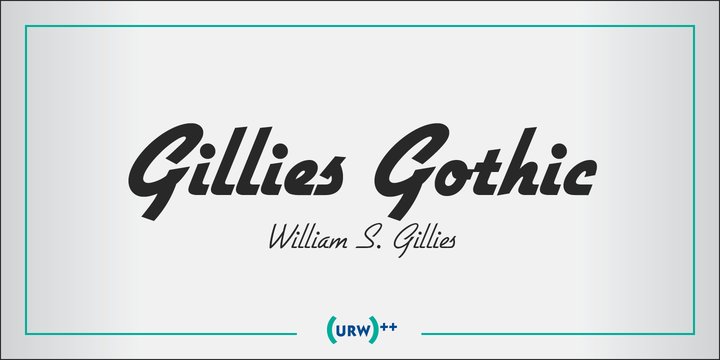 Gillies Gothic Font preview