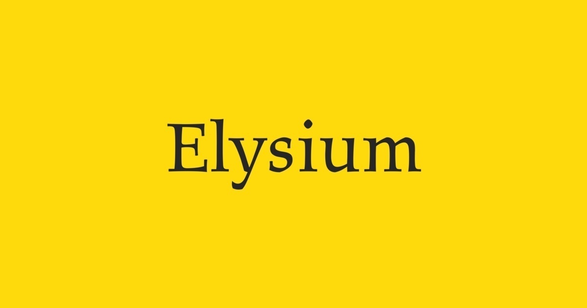 Elysium Font preview